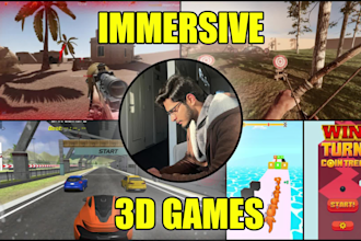develop custom 3d PC and mobile games for you