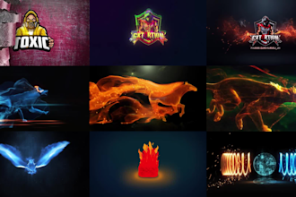 create energetic gaming youtube intro outro full HD 4k