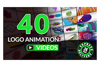create 40 logo animations or youtube intro videos