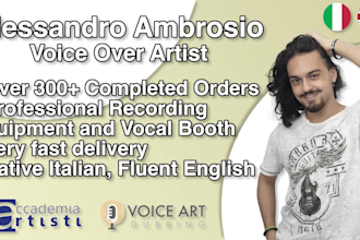 be your professional male voice over artist