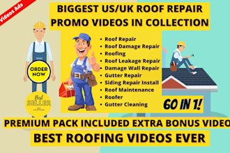 create unlimited custom roof repair roofing damage video ad