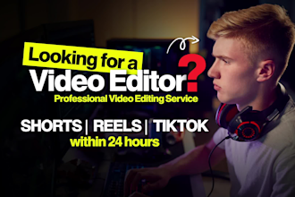 do video editing for instagram reels, ads, youtube shorts, tik tok video