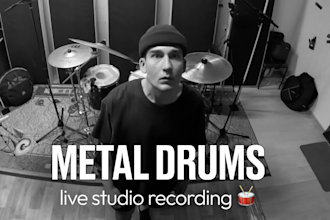 professionally record acoustic metal drums