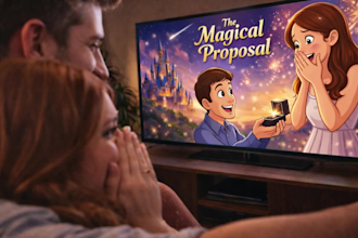 create a personalized love story trailer for your proposal