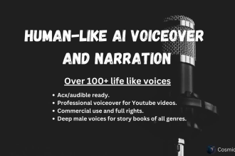 create human like ai voiceovers for your audiobooks and youtube