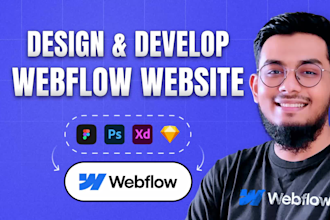 design and develop webflow website, modern webflow website development