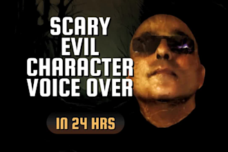 do a scary character animation game male voice over