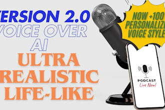 provide lifelike voice over ai with english US and UK