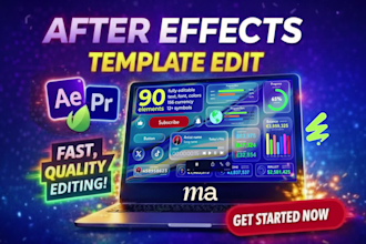 edit motion array, canva template after effects expert ui animation infographics