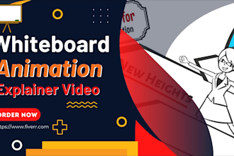 create whiteboard animations explainer video for business, education, yt channel