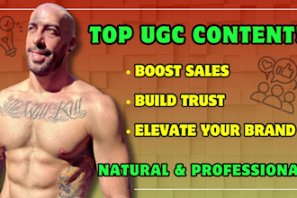create a natural ugc spokesperson video for you in 4k or HD