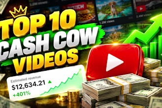 create top 10 faceless cashcow videos for youtube