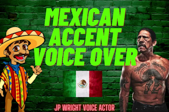 voice over a mexican accent gangster character in english