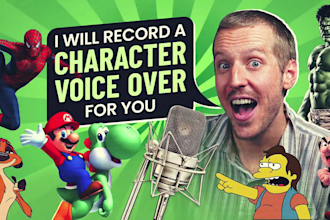 record character voice overs for video games and animation