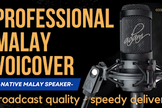 record a human professional voiceover in bahasa  or malay