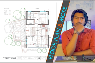 design house plan, 2d floor plan, landscape