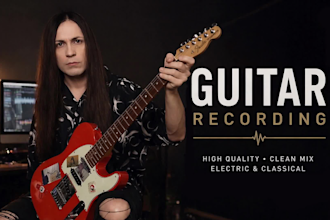 record electric and classical guitar for pop, rock, metal