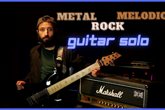 record professional rock and metal guitar solo