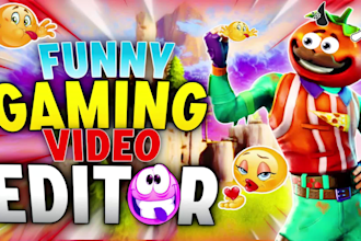 edit a funny gaming video editing for youtube, tiktok shorts