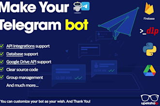 create a telegram bot with API and database services