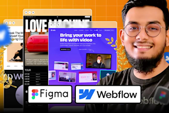 do amazing figma to webflow website development