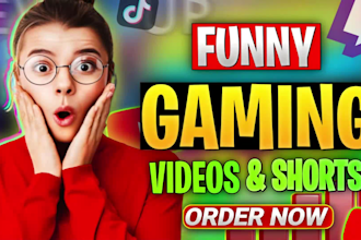 edit funny gaming video and shorts for youtube, tiktok and twitch