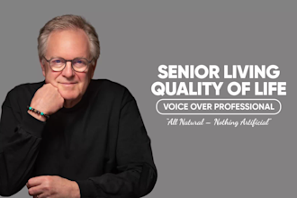 record an american male voice perfect for senior wellness, security, retirement