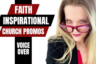do inspirational christian voice over for church promo