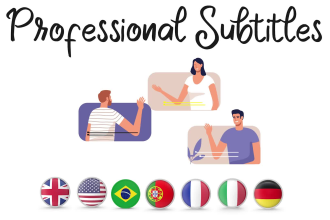 subtitle your video in english, french, spanish, portuguese, german or italian