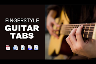 arrange fingerstyle guitar tabs for any song or music
