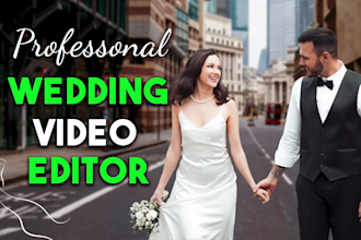 do cinematic wedding video editing as wedding editor, wedding highlights