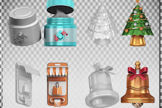 design custom 3d icons for UI UX, web, and app design in PSD and blender