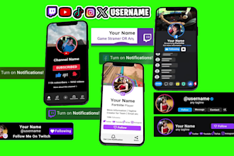 create social media streaming lower thirds