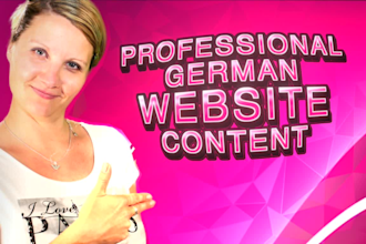 write website articles and blogs in german, SEO optimized