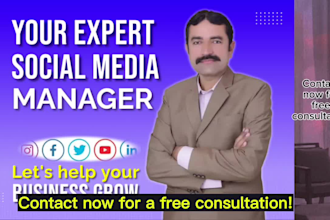 be your social media marketing manager for linkedin youtube  instagram content