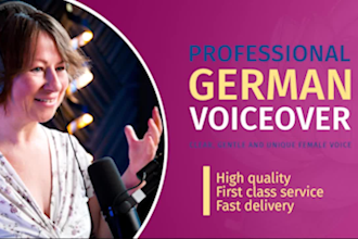 record a high quality audio with a warm and clear voice