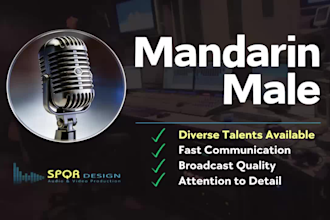 provide professional male mandarin voice over