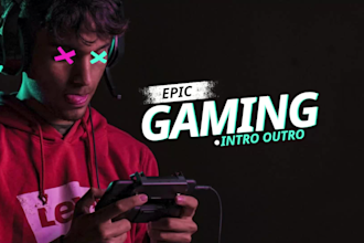 professional epic gaming intro outro or logo animation
