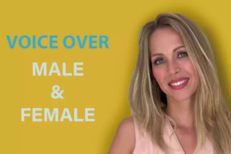 record your male and female voice over in italian or english