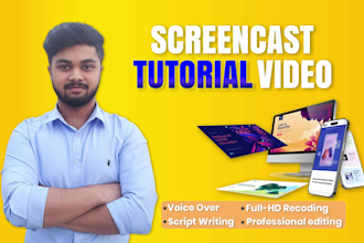 create screencast tutorial video for your app and website