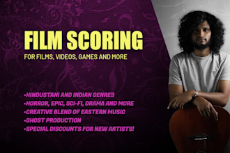 be your indian music director for films, series or games