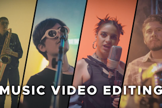professionally edit music videos using original or stock footage