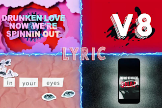 make a professional animated lyric video
