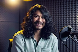 record an american male voice over in english