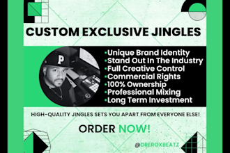 create custom podcast intro, radio jingle, or artist instrumental