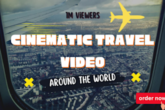 do cinematic travel video, vacation, vlog and family video