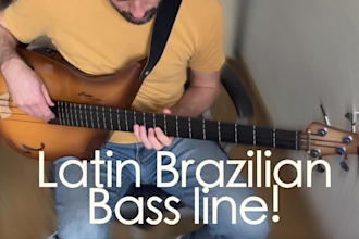 record a latin, brazilian bass line for your song
