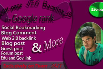 do off page SEO and  backlinks and rank