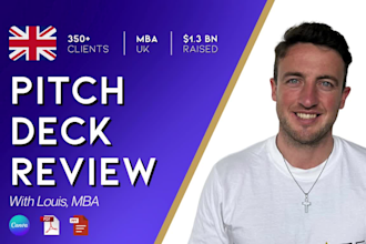 review and enhance startup investor pitch deck presentation