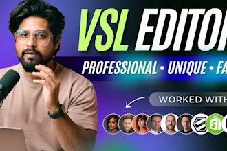do professional video editing, vsl, youtube video editing